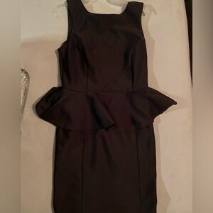 Women’s black formal dress with flair